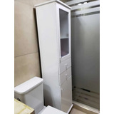 Dos Tolvas Organizador Baño 40×180/ 40×86 Laqueado Blanco 