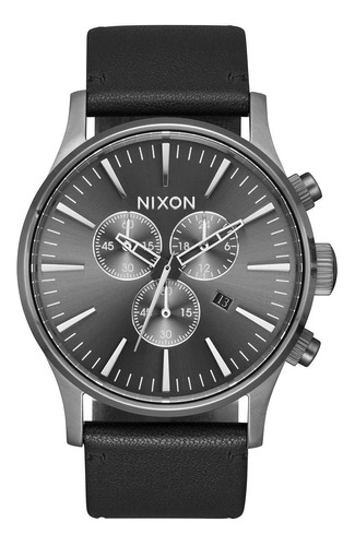 Nixon Sentry Chrono Leather A405 - Reloj Crongrafo Analgico,