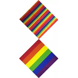 Pañuelo Lgbtq Paliacate Arcoiris Pride Orgullo Queer 2 Pzas