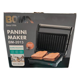 Máquina Para Hacer Panini Boma Bm-2013 Acero Inoxidable Color Plateado