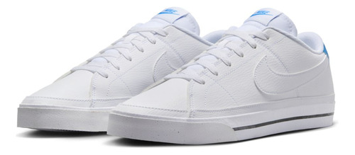 Tenis Para Hombre Nike Court Legacy Nn Blanco/azul Color Blanco/negro/azul Foto Talla 28 Mx