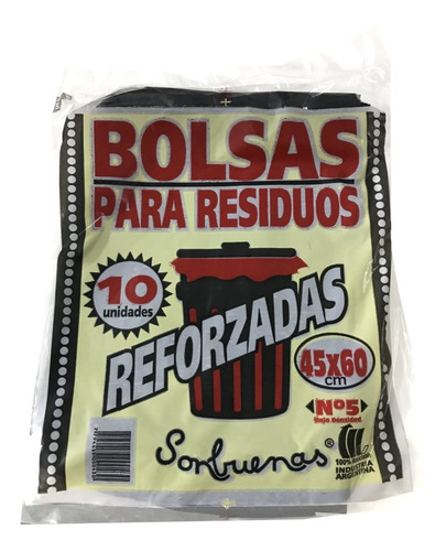 Bolsas De Residuos Negro 45 X 60 Cm (6 Sobresx 10 Un) Oferta