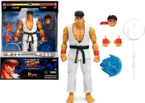 Ryu Street Fighter Ii Nuevo En Caja Con Base Y Accesorios