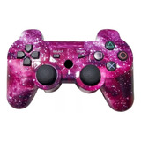 Mando Joystick Inalámbrico Galaxia Fucsia Compatible Con Ps3