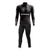 Conjunto Ciclismo Masculino Calça E Camisa Petronas Inverno