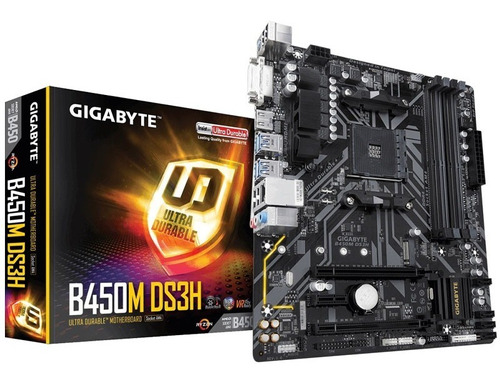 Tarjeta Madre Gigabyte B450m-ds3h Am4 Ddr4 Micro Atx Hdmi /v