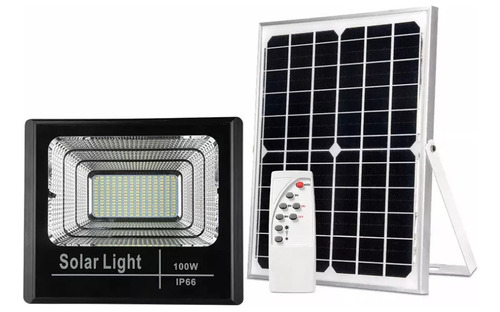 Foco Led Solar Para Exteriores De 100w Con Control Original