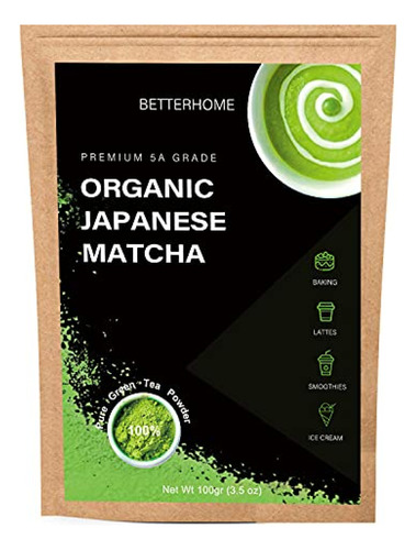 Té Verde Matcha En Polvo De Origen Japonés Orgánico Auténtic