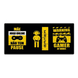 Mouse Pad Grande 90x40 Couro Gamer Desk Pad - Do Not Disturb