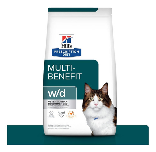 Alimento Para Gato Hill's W/d Multi Benefit 3.9kg Original Sellado