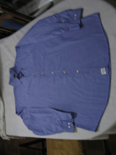 Camisa, De Vestir Azul A Rayas Tommy Hilfiger Talla L Impeca