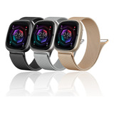 3 Correas De Milanesa Para Fitbit Versa 4 / Versa 3 / Sense