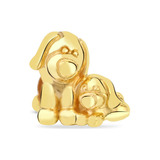 Separador Life Cachorro E Filhote Com Banho Ouro Amarelo