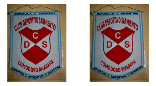 Banderin Chico 13cm Sarmiento De Comodoro Rivadavia