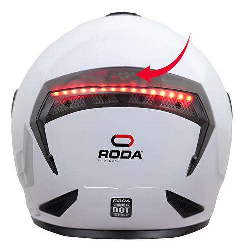 Casco Moto Certificado Dot Luz Led Abatible Y Lente Solar | Envío gratis