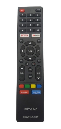 Controle Compatível Tv Multilaser Smart Tl020 Tl024 32 42