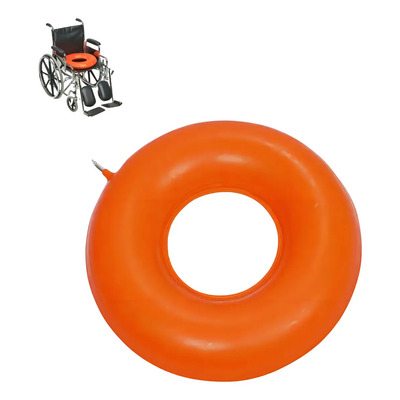 Cojín Ortopédico Neumático Hule Tipo Dona Antiescaras 40cm Naranja | Meses sin interés