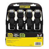 Cinta Cincha Amarre Con Crique Crossmaster X 4 Und 408kg Color Negro