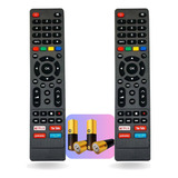 Kit 02 Controle Remoto Compatível Smart Tv Philco Universal