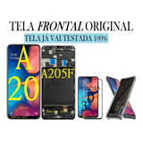 Tela Frontal A20 A205 Com Aro Original +pelicula 3d+capinha