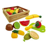 Set De Verduras Y Frutas Con Abrojos Para Niños Con Canasta
