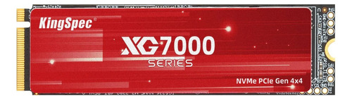 Ssd M2 M.2 Nvme 2242 Kingspec Xg7000 Series 1 Tb Pcie Gen4 X4 Color Rojo