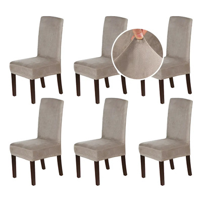 Fundas Elásticas H.Versailtex Para Sillas Comedor Marrón Claro Pack 6 | Meses sin interés
