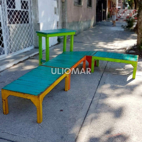 Juego De 5 Muebles- Mesa Barra Y Sillones Uliomar Retro Chic