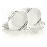 Corelle Vajilla, Bosquejo Simple, 18 Piezas Color Bosquejo Simple