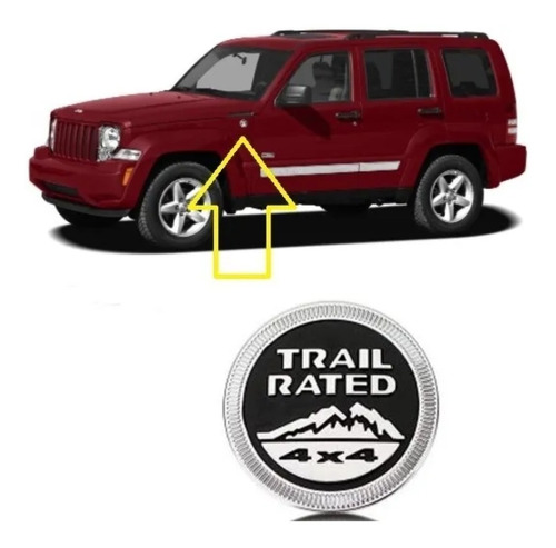 Emblema Guardsfango Trail Rated 4x4 Jeep Cherokee Kk 08/15 Foto 2