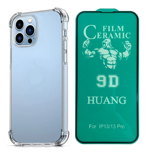 Capinha Anti Choque + Pelicula Ceramica 9d Para iPhone 13