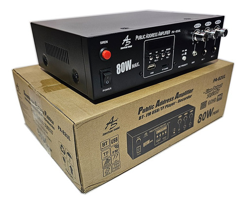 Amplificador Ambiental Linea70/100v Grabacion Americansound 