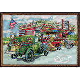 Tobin Route 66 Farmstand, 15 X 22 Kit De Punto De Cruz Conta