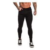 Jean Chupin Negro Hombre Elastizado Maxima Calidad Pantalon