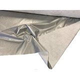 Lona Aluminio Afelpada 100% Impermeable Larga Duración 25 Mt Color Plateado Liso