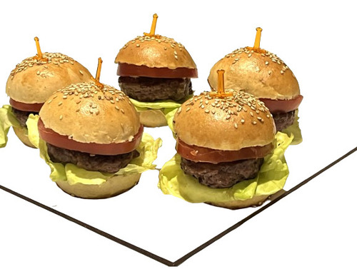 20 Mini Hamburguesas Con Queso.