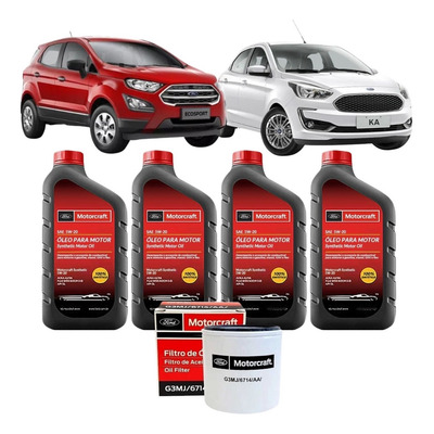 Kit Óleo 5w20 4l Sintético E Filtro De Óleo Original Ford