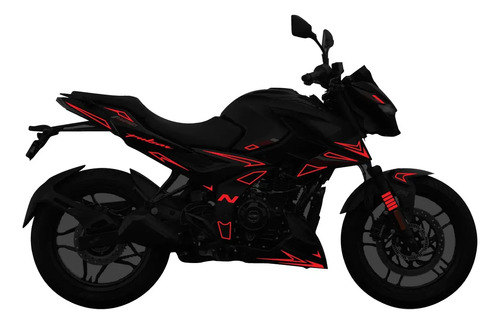 Kit Stickers Reflejantes Para Tapas De Moto Pulsar N250