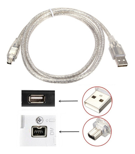 Cabo Usb Firewire 1394 4 Pinos Sony Mini Dv Dcr-ip5