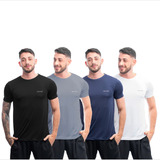 Kit 4 Camisas  Dry Fit Academia Esportiva Com Proteção Uv