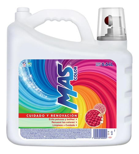 Mas Color Detergente Líquido Colores Intensos 6.64l