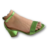 Sandalias Elegantes Zapatillas Con Tacon Cubano Para Mujer