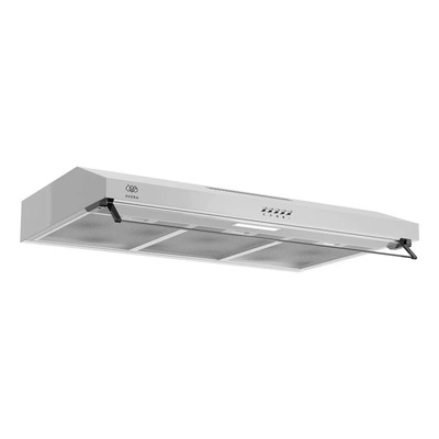 Campana Extractora Para Cocina De Pared 80 Cm con Bisel de vidrio de 5 mm, 3 velocidades de extracción, Filtros de malla lavables y carbón activado, Luz LED, Empotre bajo alacena, Avera Cea80 | Meses sin interés