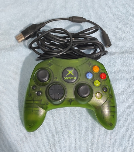 Controle Verde Translúcido Halo Original Xbox Clássico