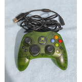 Controle Verde Translúcido Halo Original Xbox Clássico