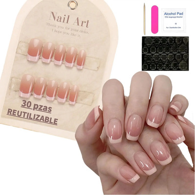 30pzs Press On Tips Uñas Postizas  Soft Gel Frances Obp Kiss | MercadoLibre
