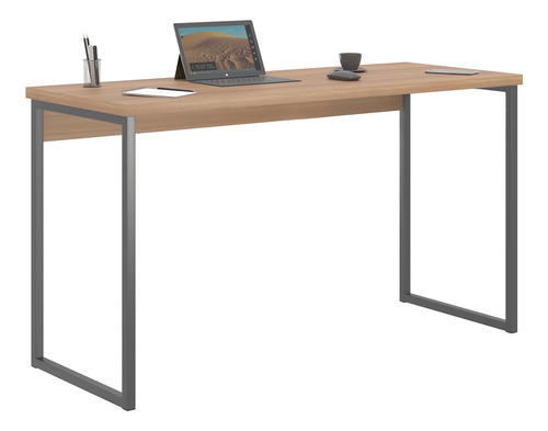 Escrivaninha Mesa Home Office Industrial Pes Metal 100cm Cor Montana