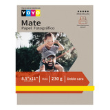 Papel Fotográfico Mate Doble Cara Tamaño Carta 230gr 50hojas