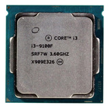 Processador De Cpu Core I3 9100f Srf7w/srf6n Lga 1151 De 3,6