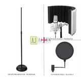 Kit Difusor Acústico,vocal Booth Reflection Filter+pedestal